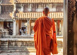 Buddhist monk at Angkor Wat
