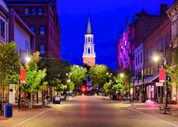 Burlington in Vermont, New England