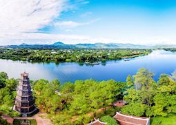 Thien Mu Pagoda next to the Perfume River