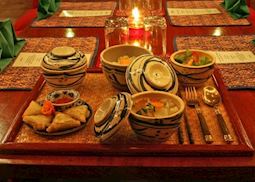 Food at the Apsara Theatre in the Angkor Village Resort and HotelSiem Reap, Cambodia