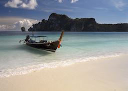 A longtail boat in southern Thailand