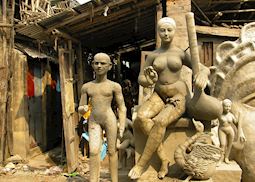 Religious sculptures on Potters Lane, Calcutta