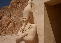 Statue of Hatshepsut at her temple, West Bank at Luxor