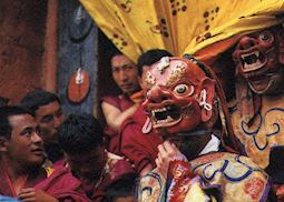 Masked dancer at the Paro Tsechu
