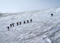 Climbing the Villarrica Volcano