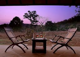 Cottages at Kings Lodge with a private sit out, Bandhavgarh National park