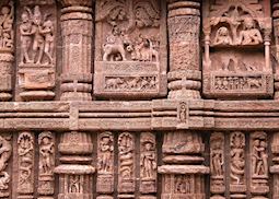 Temple details at Konark, near Puri
