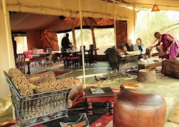 Mess tent at Porini Amboseli Camp, Amboseli National Park
