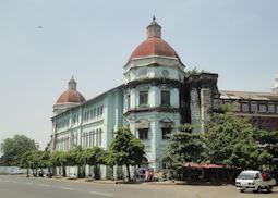 Grand colonial buildings, Downtown Yangon, Burma (Myanmar)