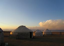 Traditional yurt on the South Shore, Song-Kul Lake