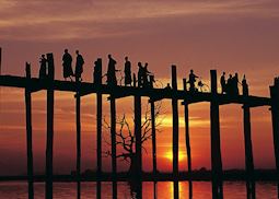 Sunset at Ubein's Bridge, Amarapura