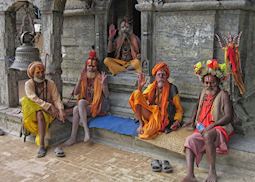 Sadus at Pashupatinath, Kathmandu, Nepal
