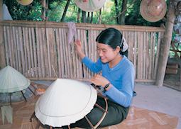 Conical hat making, Vietnam