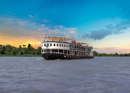 RV Mekong Pandaw cruising on the river