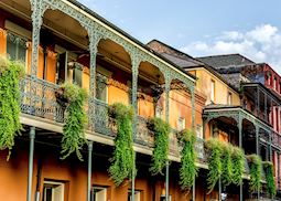 Balcony with Plants French Quarter New Orleans