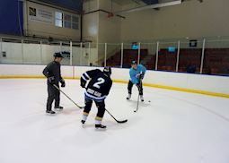 Canadian ice hockey player experience , Canmore