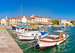 Local fishing boats in the bay, Zlarin