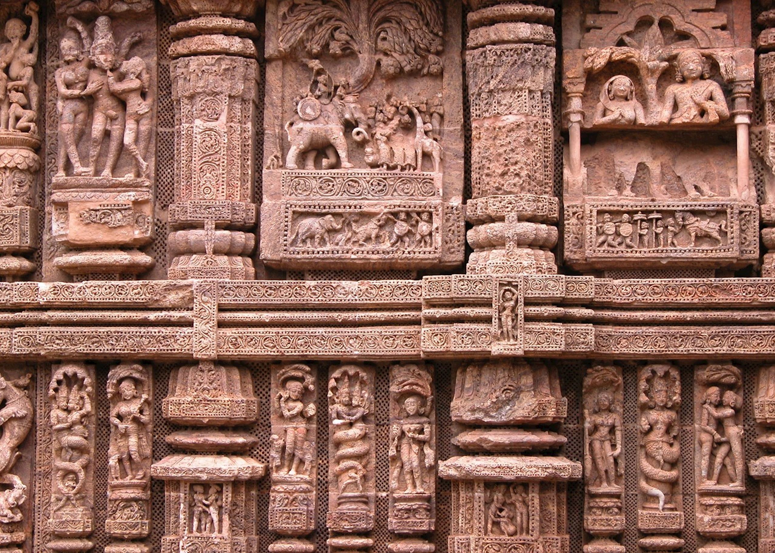 42612 Temple Details At Konark Near Puri 