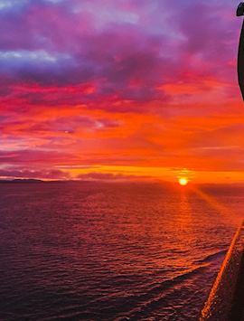 Sunset aboard Silversea Muse, Alaska