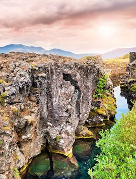 Silfra fissure in Þingvellir National Park, Golden Circle 