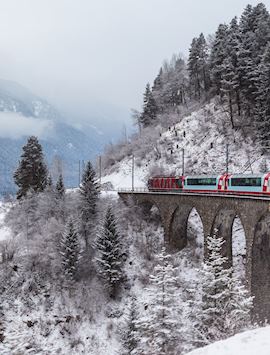 Glacier Express in winter