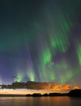 Northern lights above the Lule River