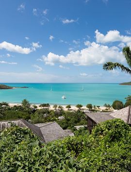 The view from a hillside pool suite veranda