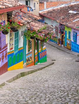 Cobbled street in Medellín