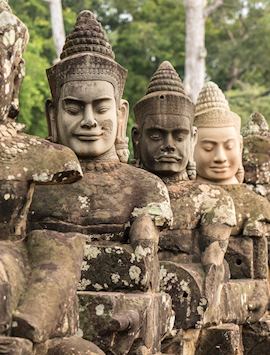 Stone carvings at Angkor Thom