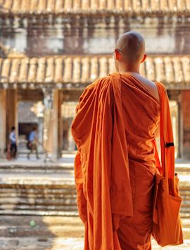Buddhist monk at Angkor Wat