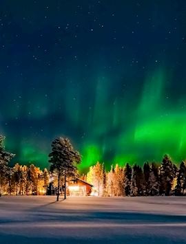 Aurora borealis in Levi, Finnish Lapland