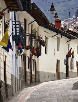The cobbled streets of Quito's Old Town