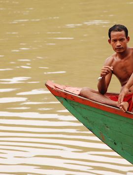 Boatman in Koh Kong, Cambodia