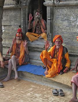 Sadhus at Pashupatinath, Kathmandu, Nepal