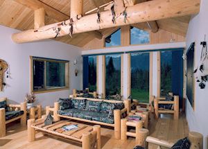 Guest lounge, Cross River Cabins, Kootenay National Park Guest lounge, Cross River Cabins, Kootenay National Park