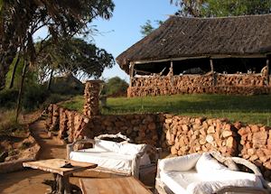 Dining area at Galdessa, Tsavo West Dining area at Galdessa, Tsavo West