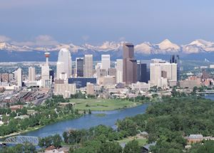 Calgary Skyline and the Rocky Mountains Calgary Skyline and the Rocky Mountains