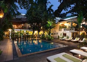 Pool area at Villa Langka