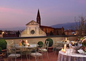Roof terrace, Hotel Santa Maria Novella, Florence
