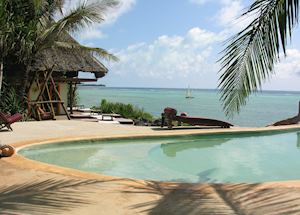 Pool and view, Matemwe Bungalows