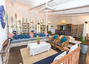 Nautical themes in the lounge at Chintheche