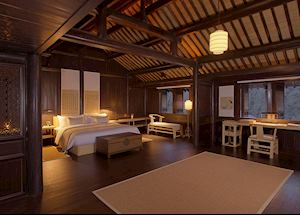 Villa bedroom, Amanfayun, Hangzhou Villa bedroom, Amanfayun, Hangzhou
