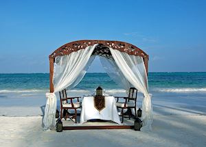 Beach dining at The Palms, Zanzibar Island