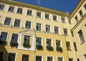Helvetia Mini Hotel courtyard, St Petersburg