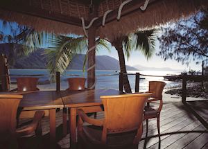 Outdoor dining option at Double Island Outdoor dining option at Double Island