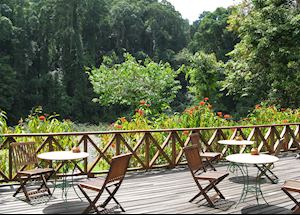 Restaurant balcony, Borneo Rainforest Lodge, Danum Valley