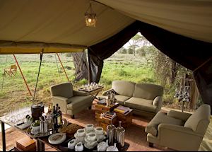 Lounge area, Serengeti Under Canvas