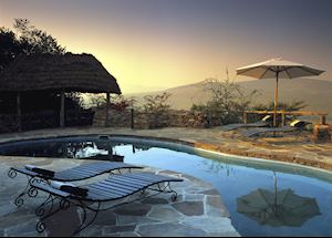 The pool at Klein's Camp, Serengeti National Park