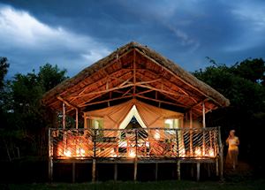 Tent by night, Karen Blixen Camp