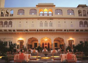 Courtyard dining, Samode Haveli, Jaipur